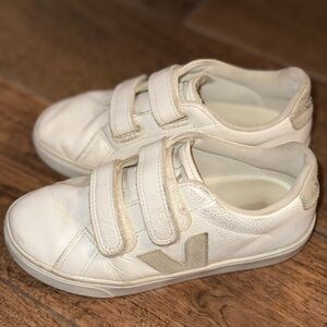 Veja Kids White Velcro Sneakers